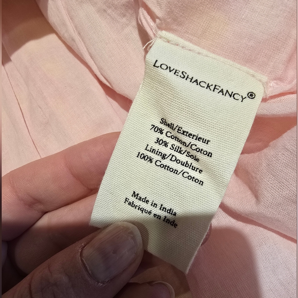 NWT LoveShackFancy Fabienne Printed Mini Dress Light Berry Tea Size 2 - Picture 9 of 9